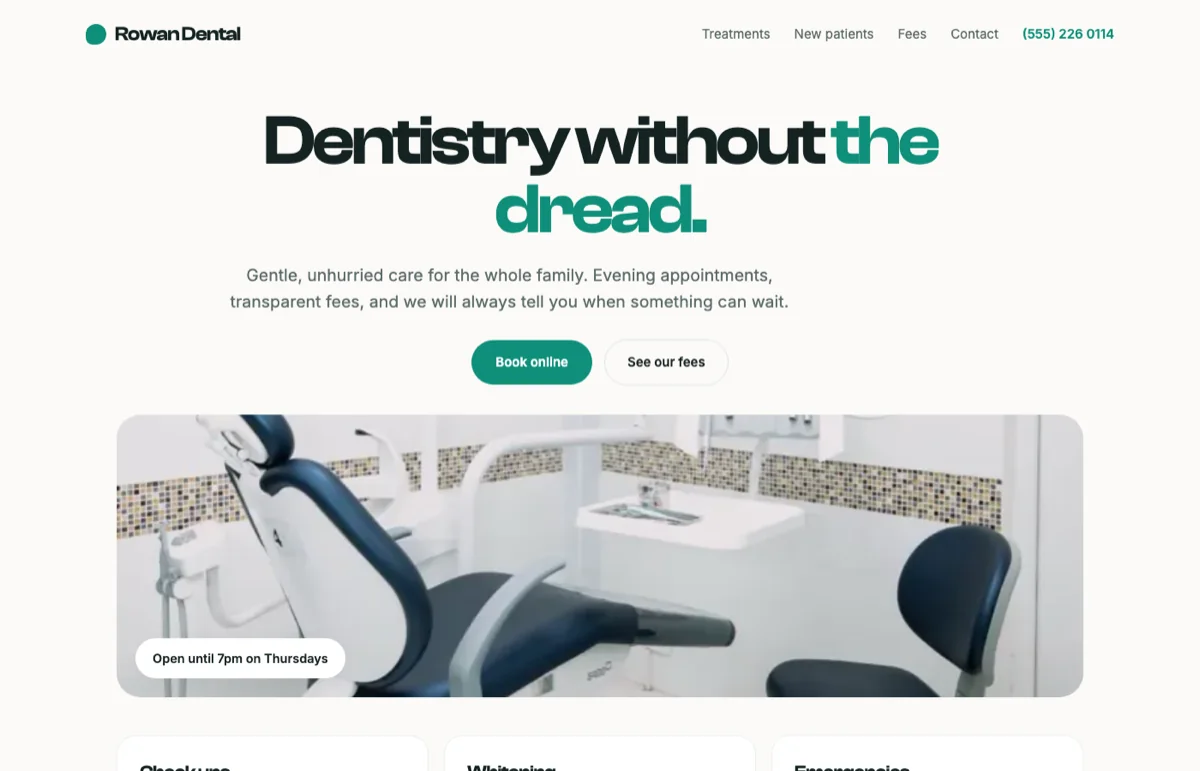 Example design for a dental practice